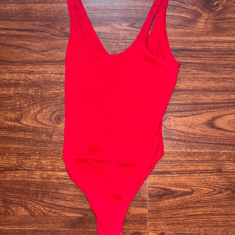 Elegant Red Women's Bodysuit